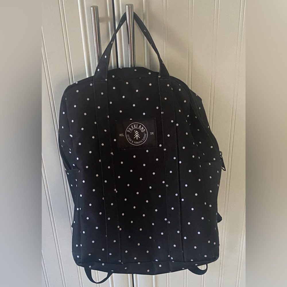 Stylish Black Polka Dot Backpack